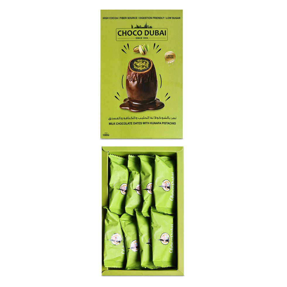 Kunafa Pistachio Chocolate Dubai Dates